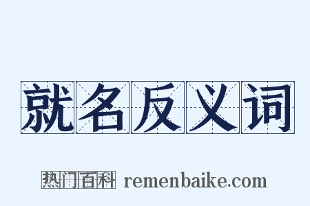 就名反义词是什么意思的图片